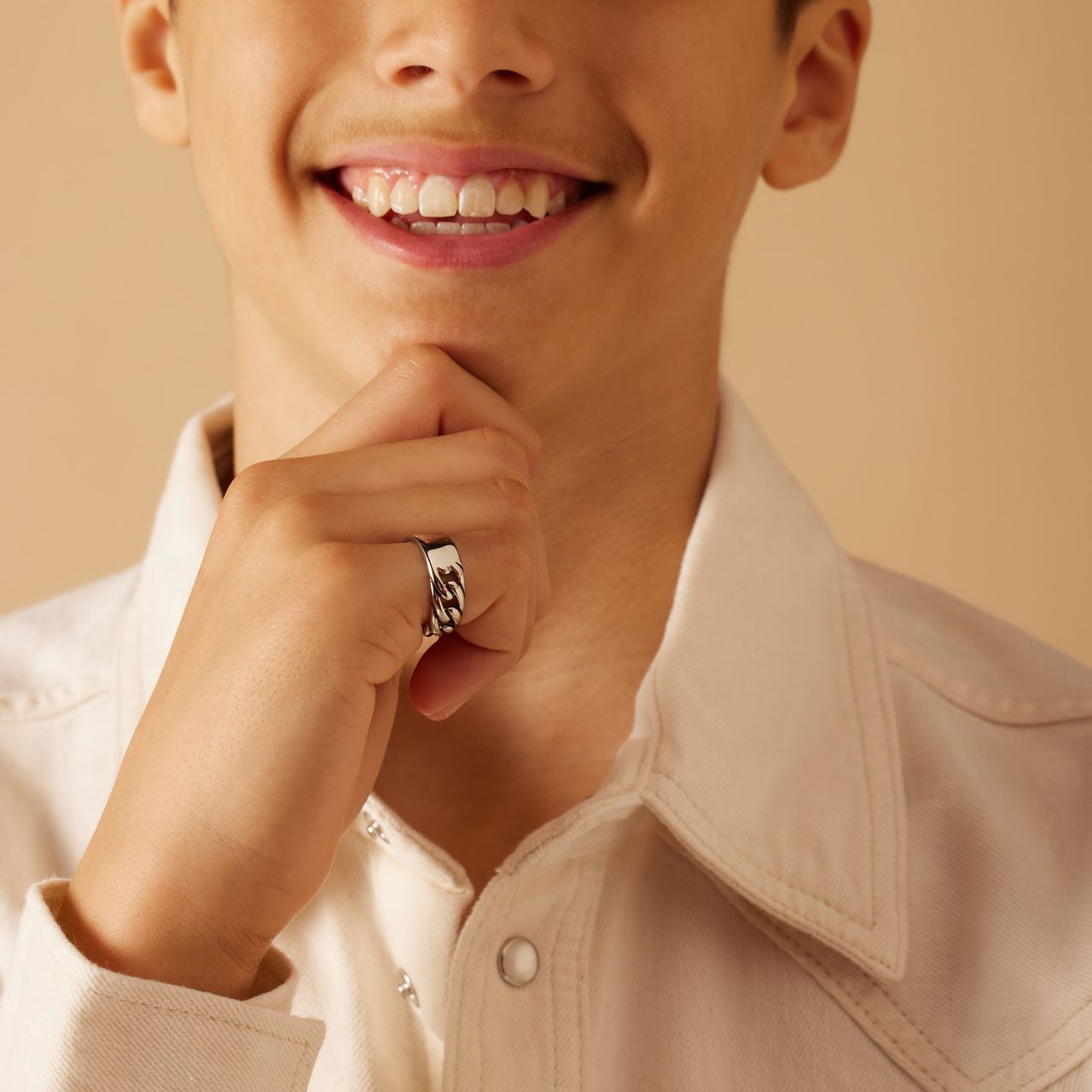 Stainless steel ring fantasie