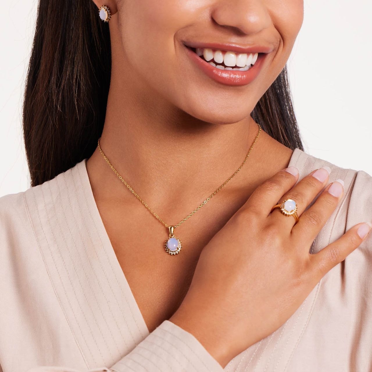 Stainless steel goldplated oorknoppen bloem voor dames