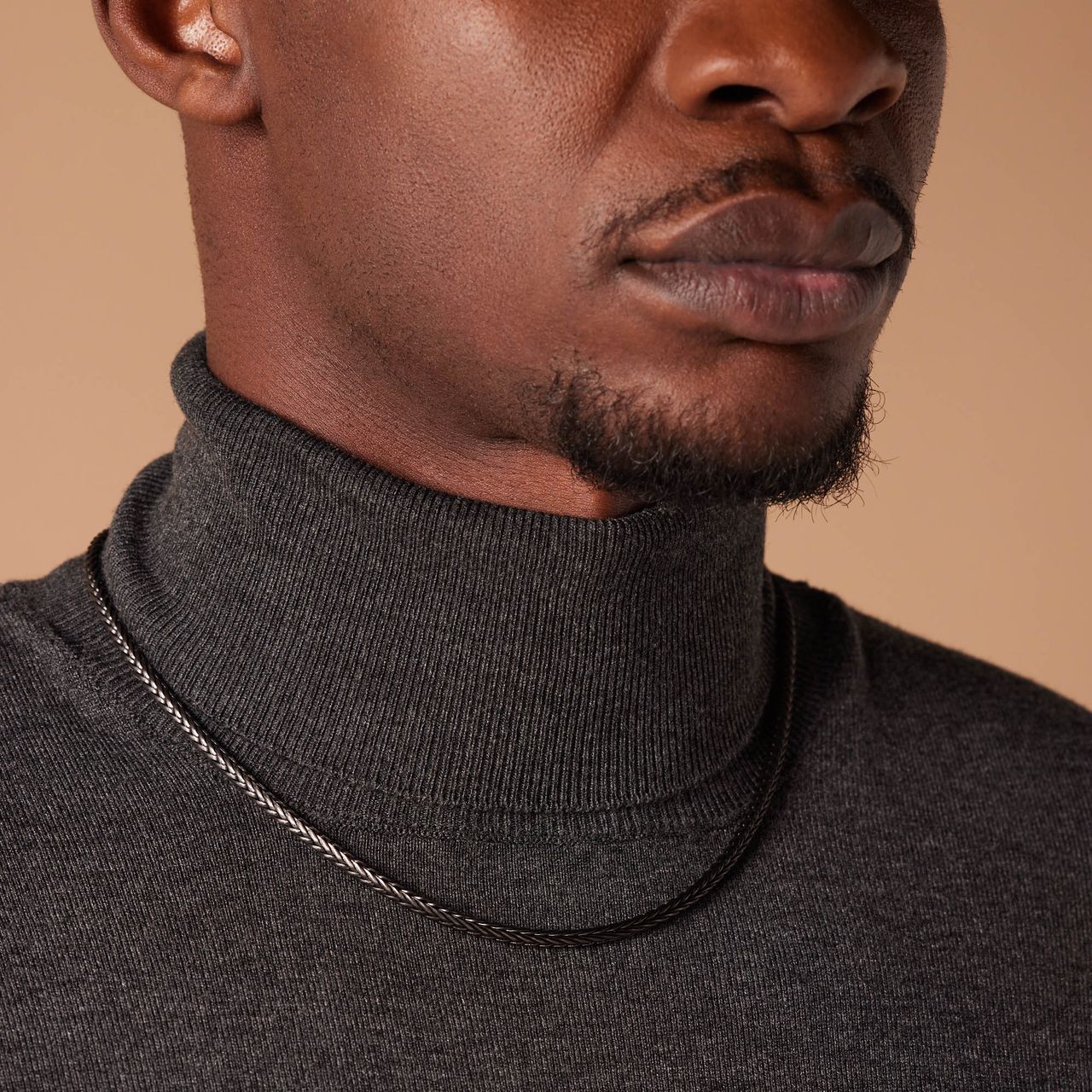 Stainless steel schakelketting voor heren