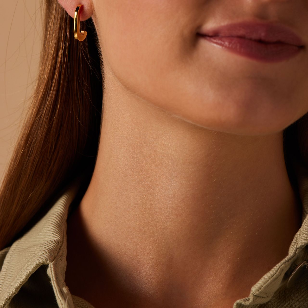 Stainless steel goldplated oorringen voor dames