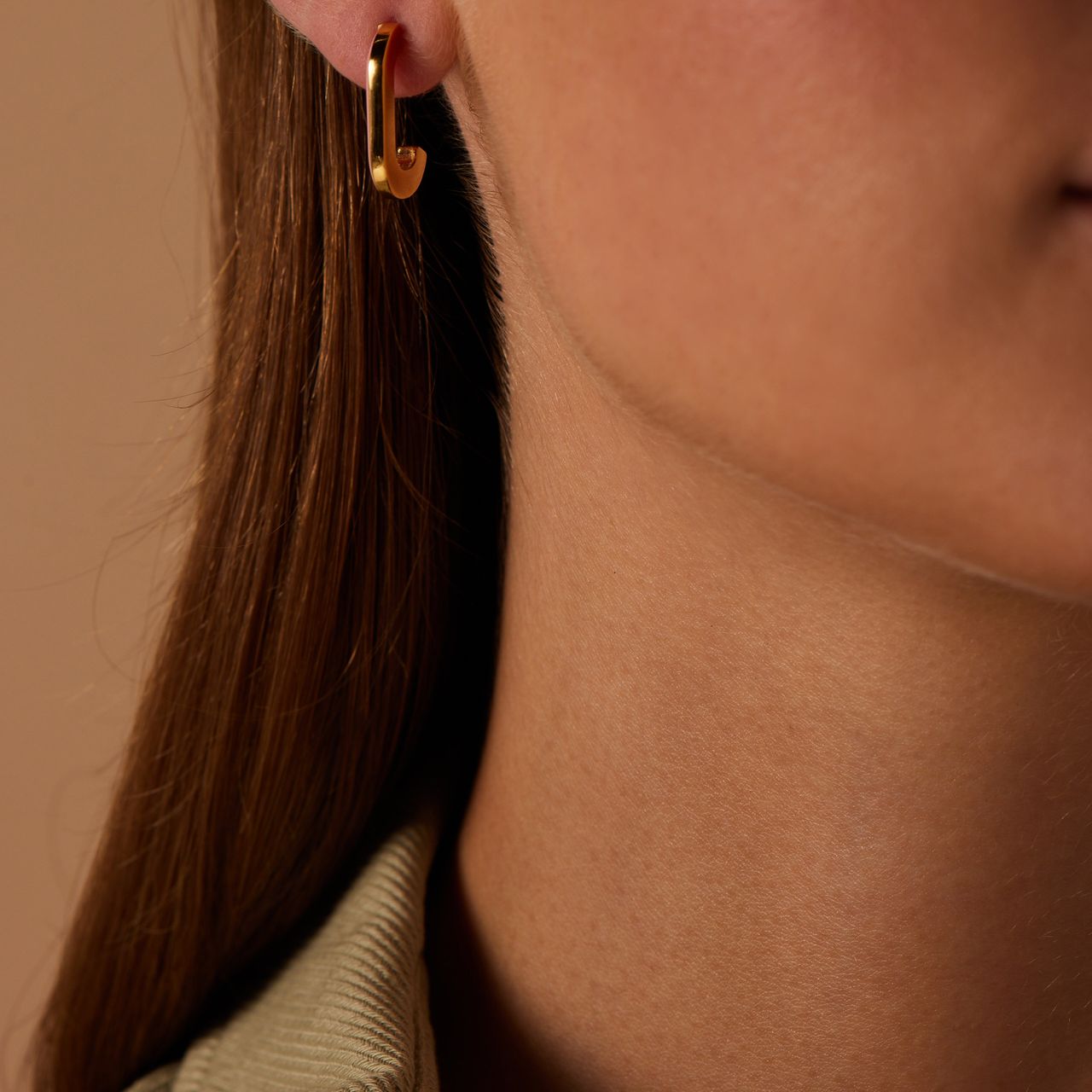 Stainless steel goldplated oorringen voor dames