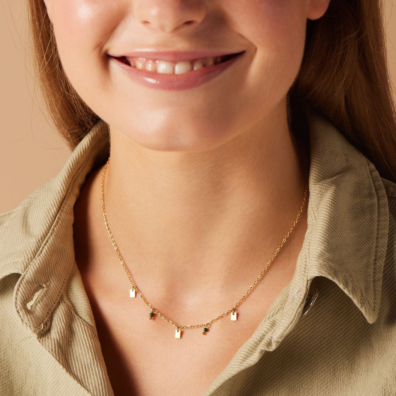 Stainless steel goldplated fantasiearmband met blue lace agaat voor dames