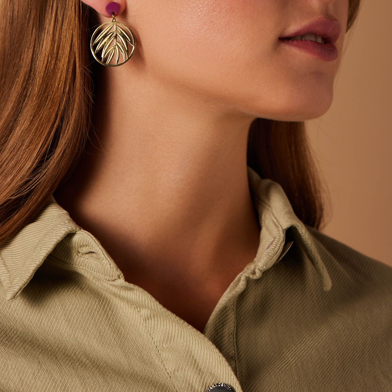 Stainless steel goldplated oorringen voor dames