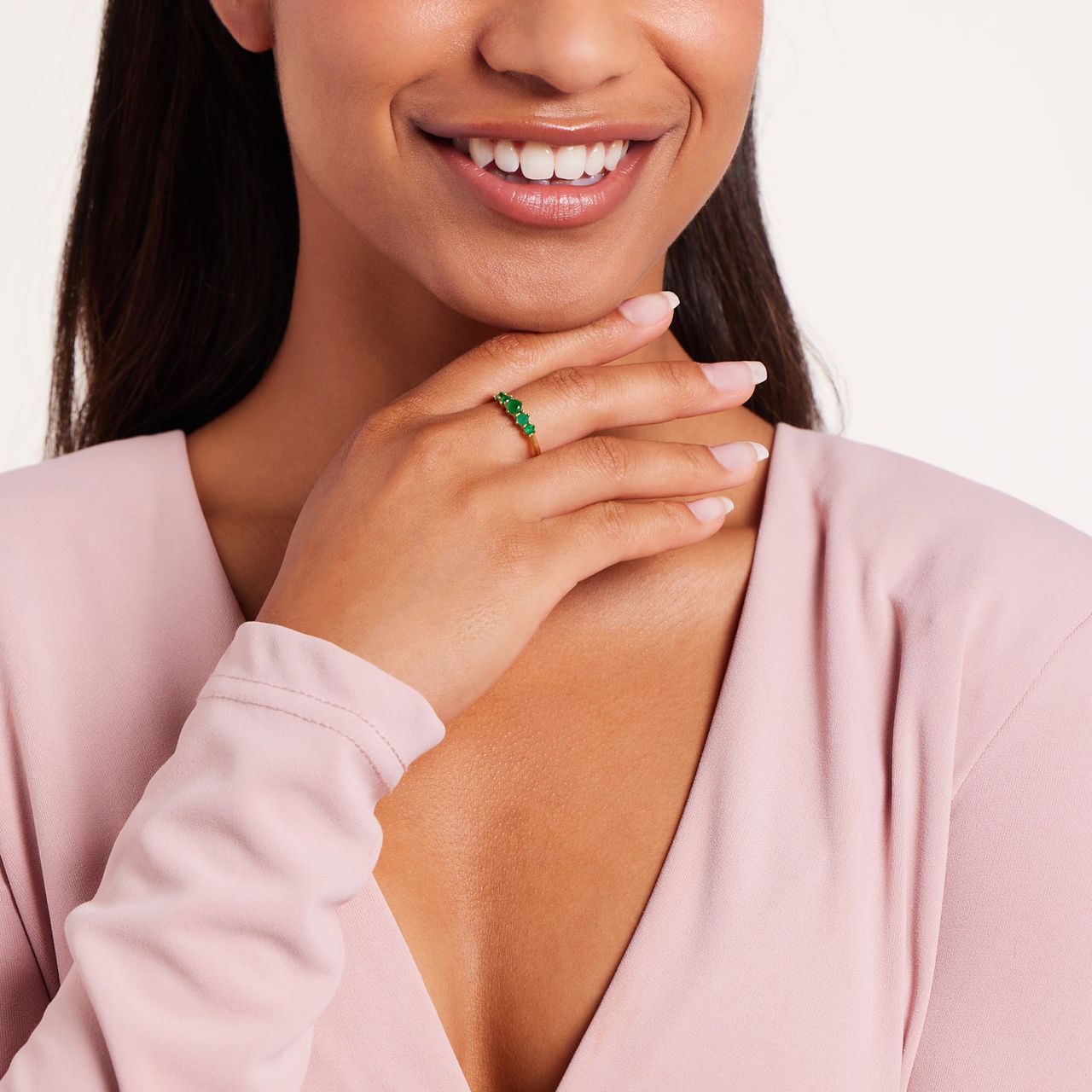 Stainless steel goldplated ring met turquoise voor dames