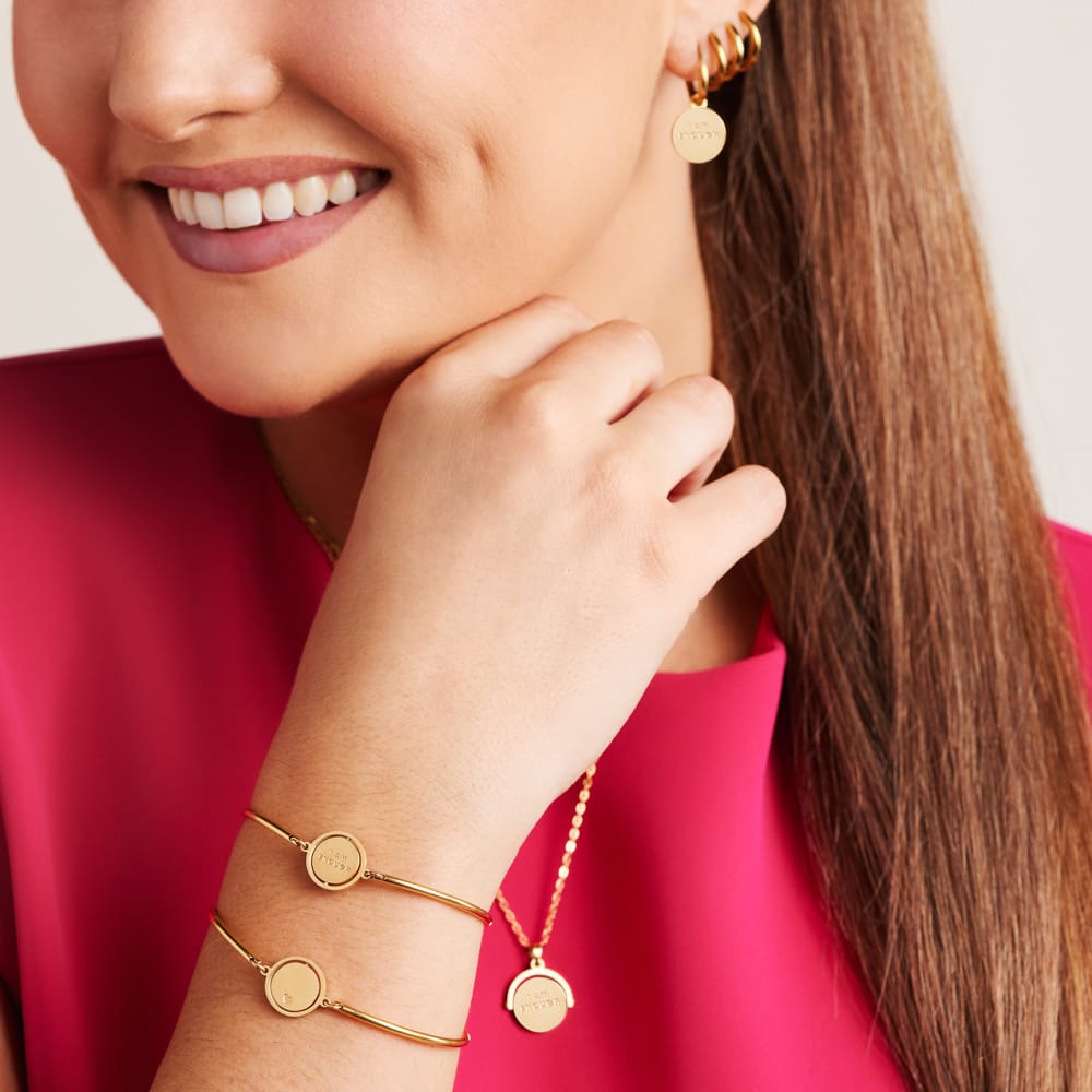 Stainless steel goldplated fantasiearmband munt voor dames