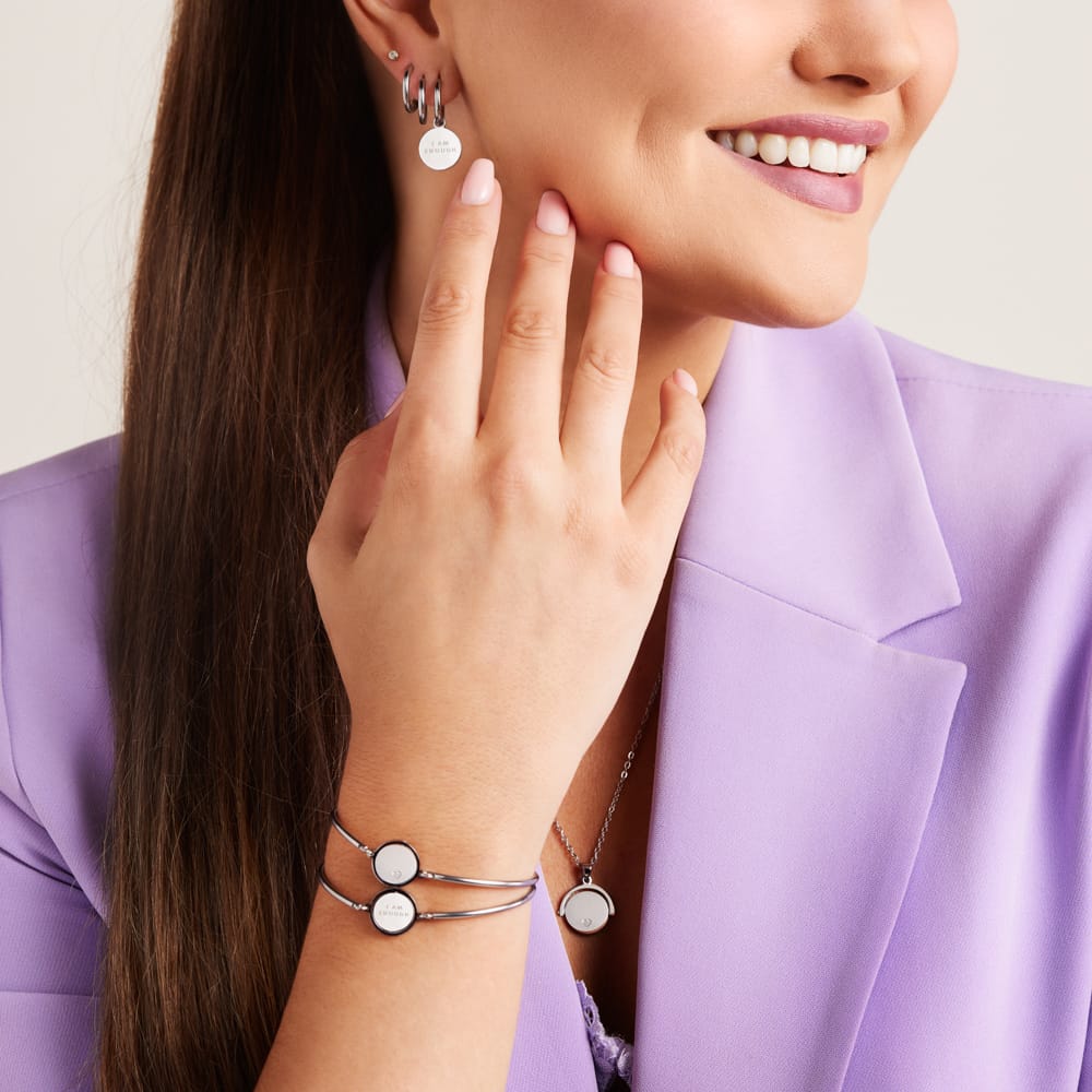 Stainless steel armband met I am enough