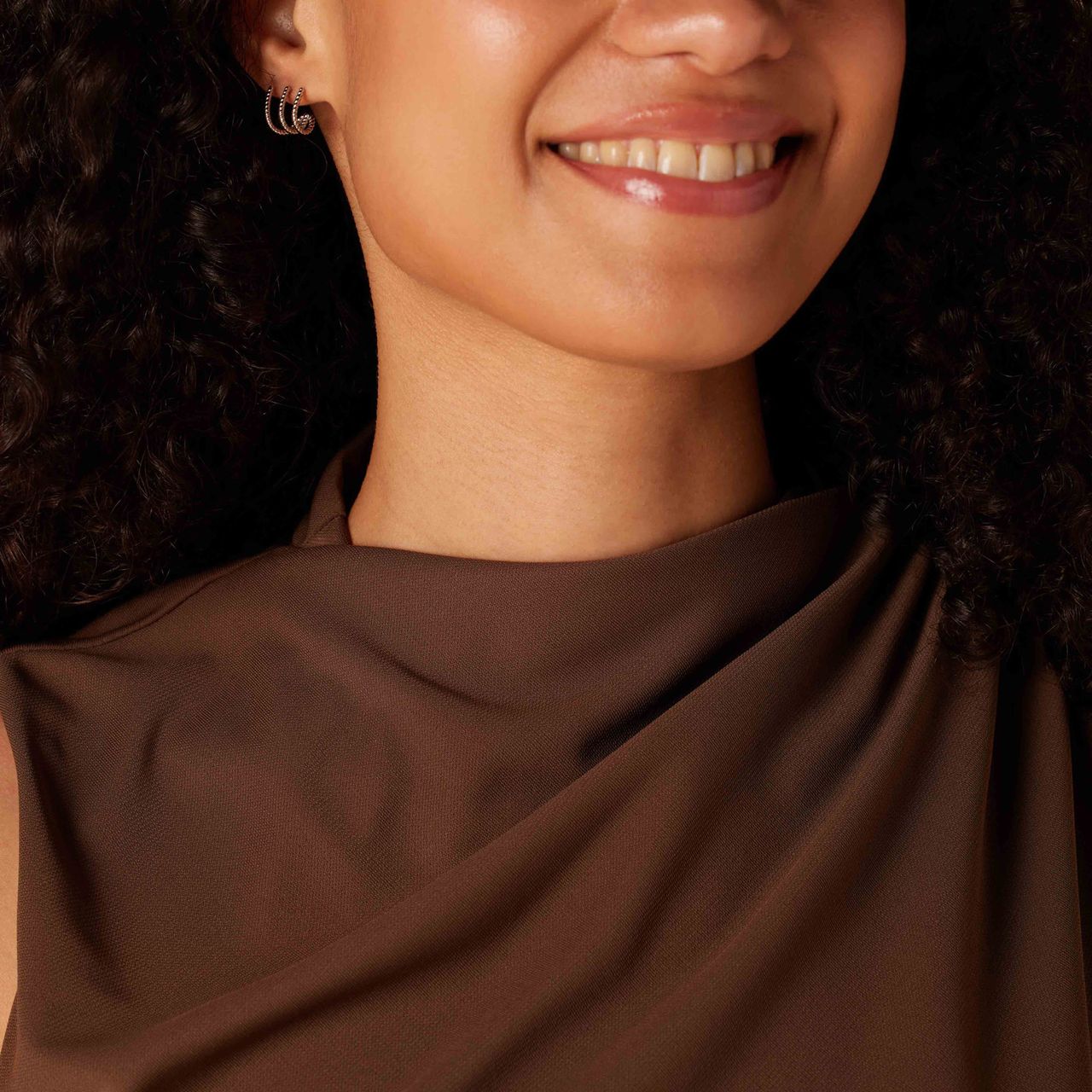 Stainless steel dubbele oorbellen twist voor dames