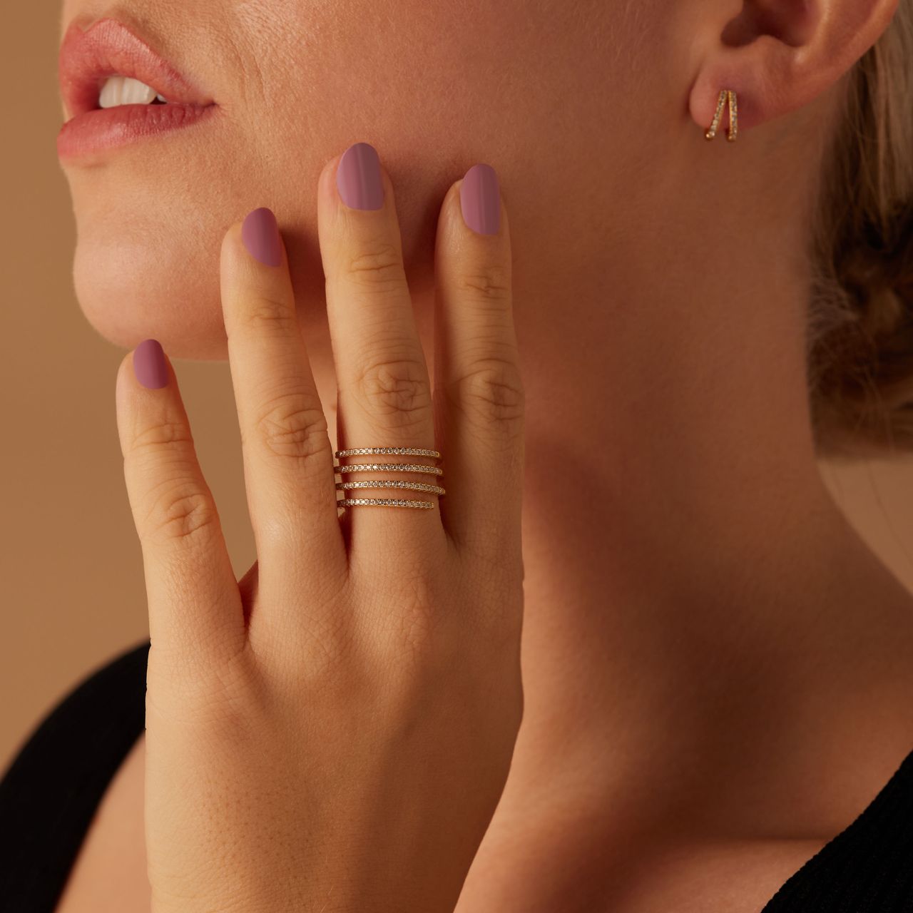 Zilveren goldplated ring spiraal met zirkonia