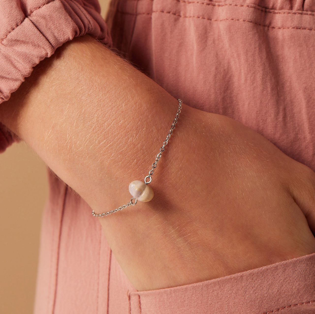 Armband aus Edelstahl mit Kürbis