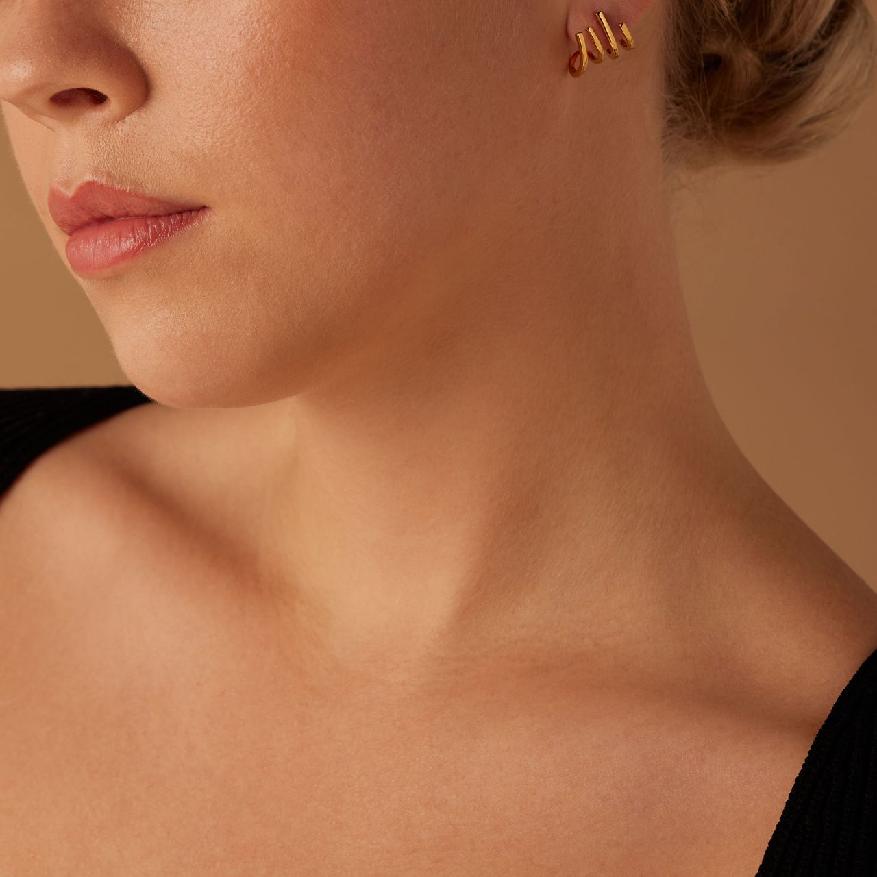 Zilveren goldplated oorringen 4in1