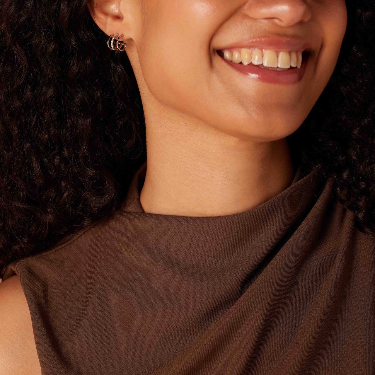 Stainless steel multi oorknoppen gedraaid, glad en zirkonia voor dames