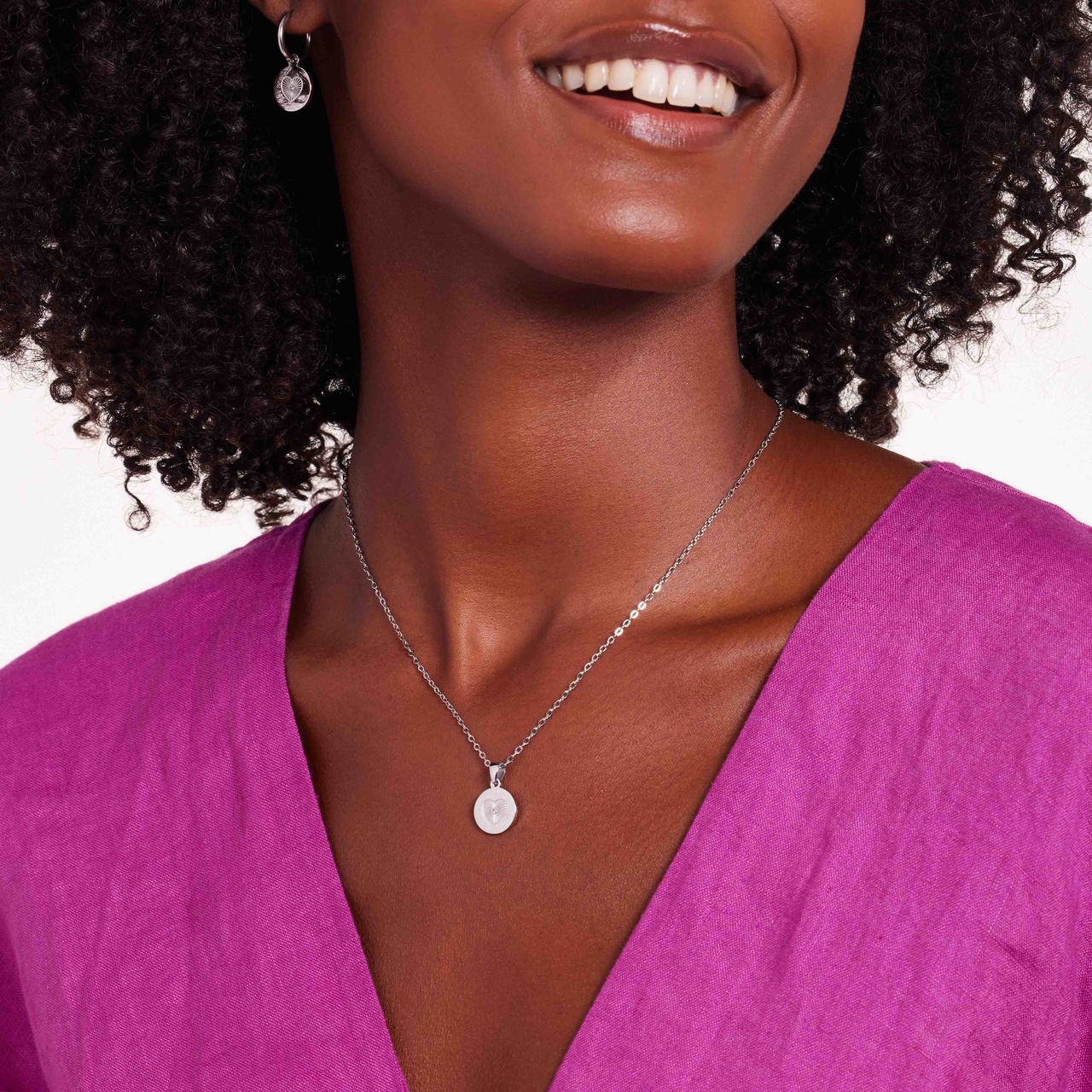 LivLiv stainless steel ketting met hart bewerkt voor dames