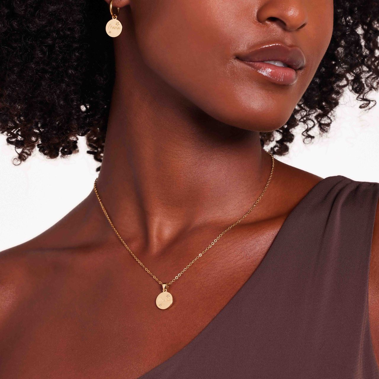 Stainless steel goldplated oorringen met zirkonia voor dames