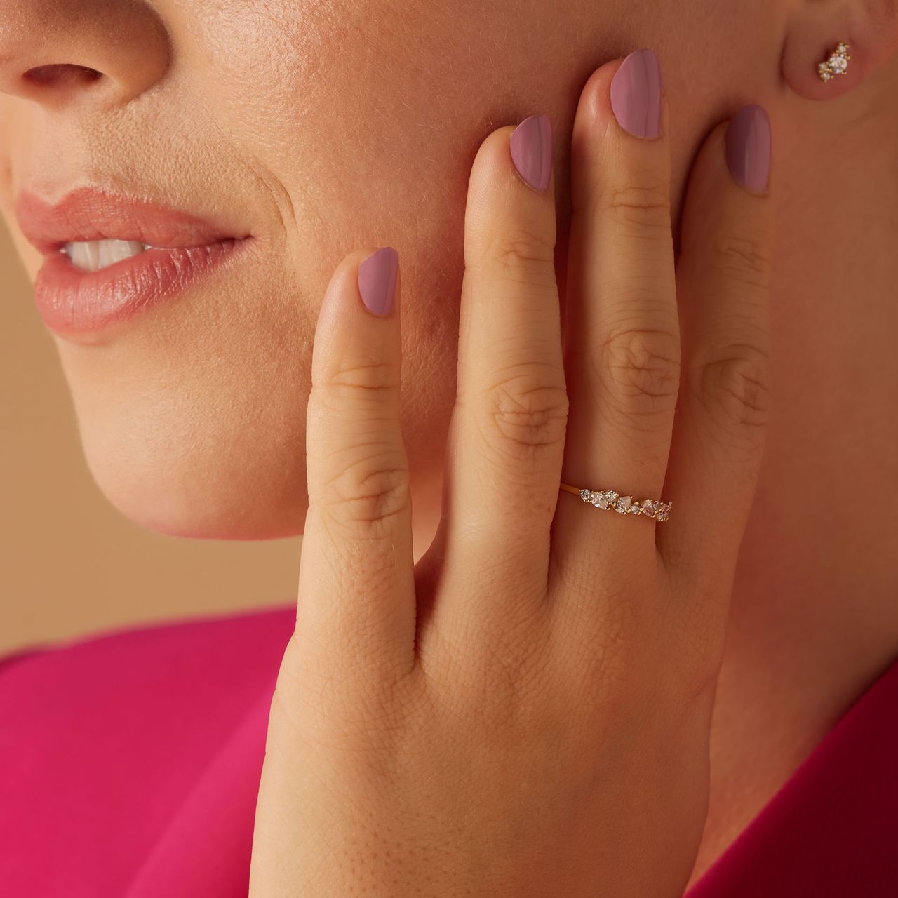 Vergoldete Silberner Ring Zirkonia