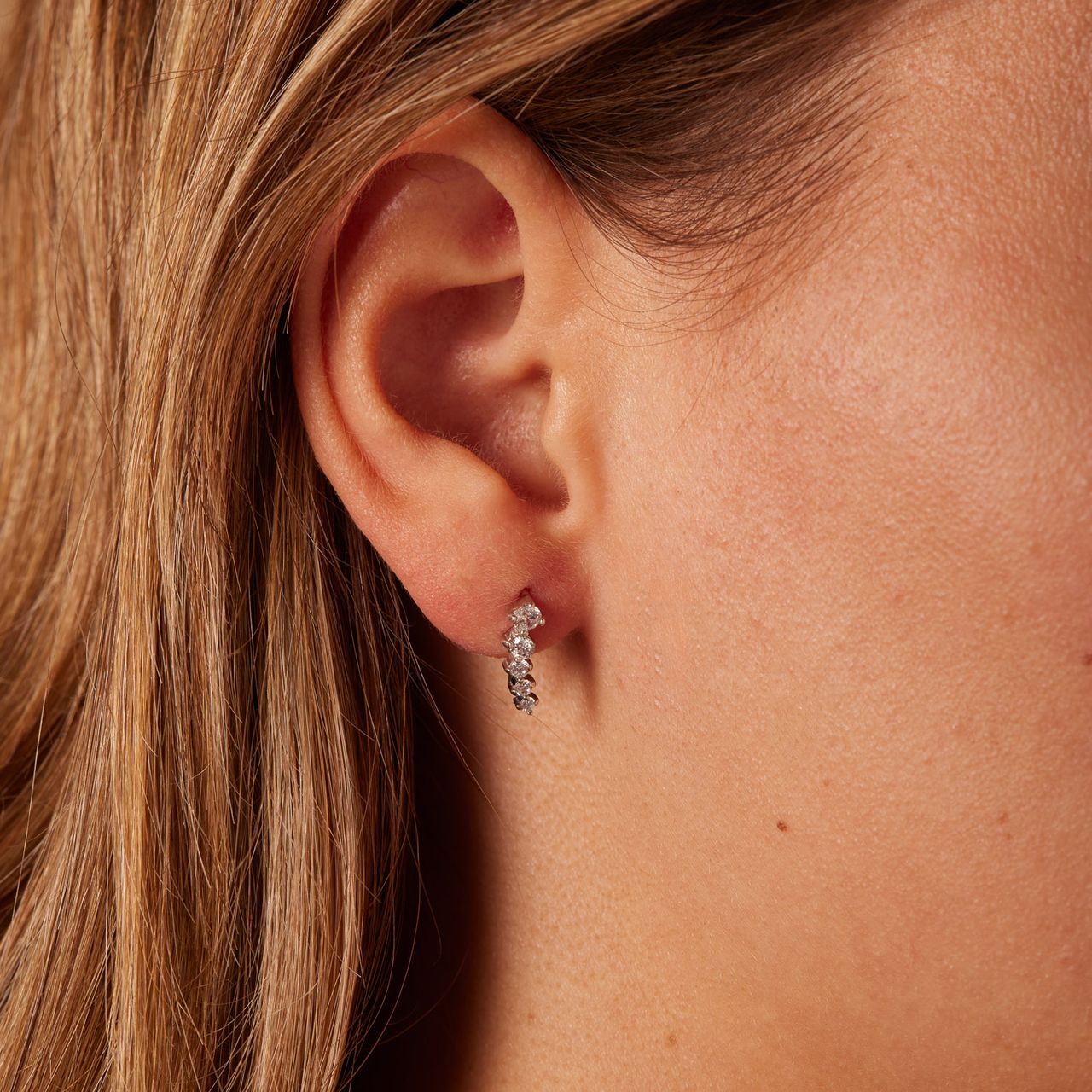 Ohrstecker, 925 Silber, 5 Zirkonia