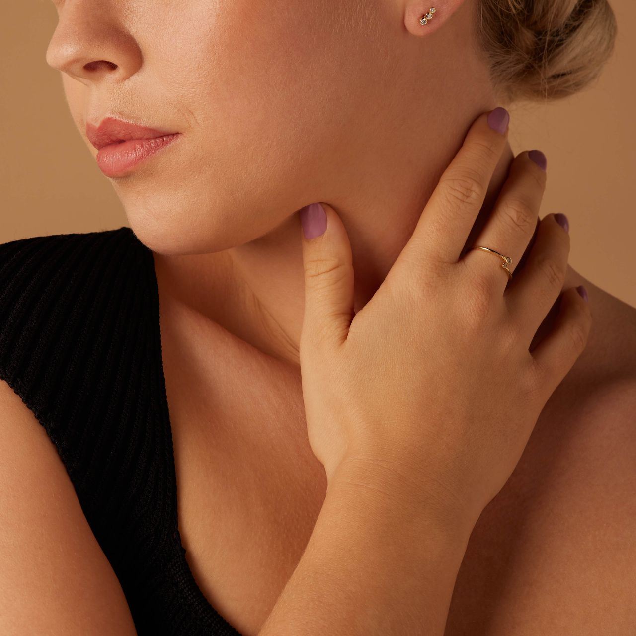 Zilveren goldplated oorknoppen met zirkonia voor dames