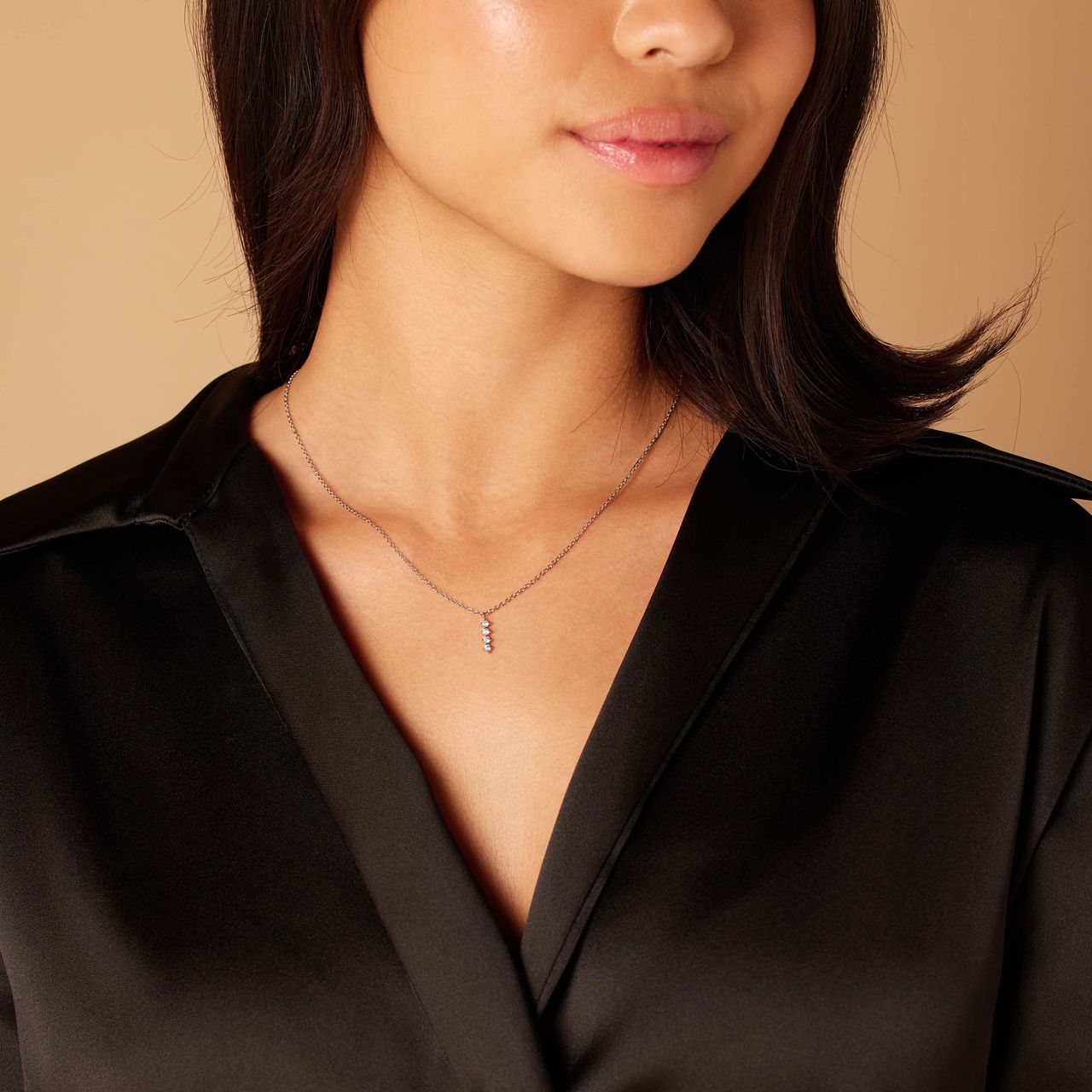 Myla stainless steel ketting met zirkonia voor dames