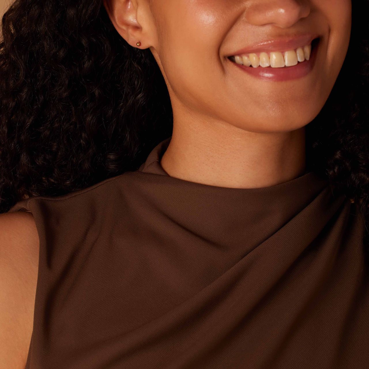 Stainless steel goldplated oorknoppen voor dames