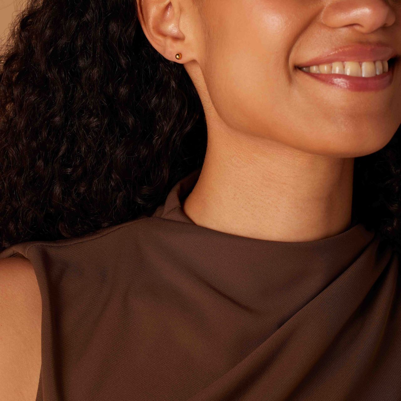 Stainless steel goldplated oorknoppen 4mm