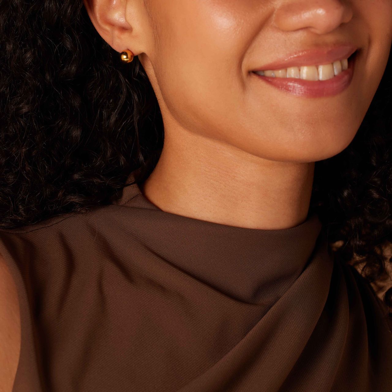 Stainless steel goldplated oorknoppen voor dames