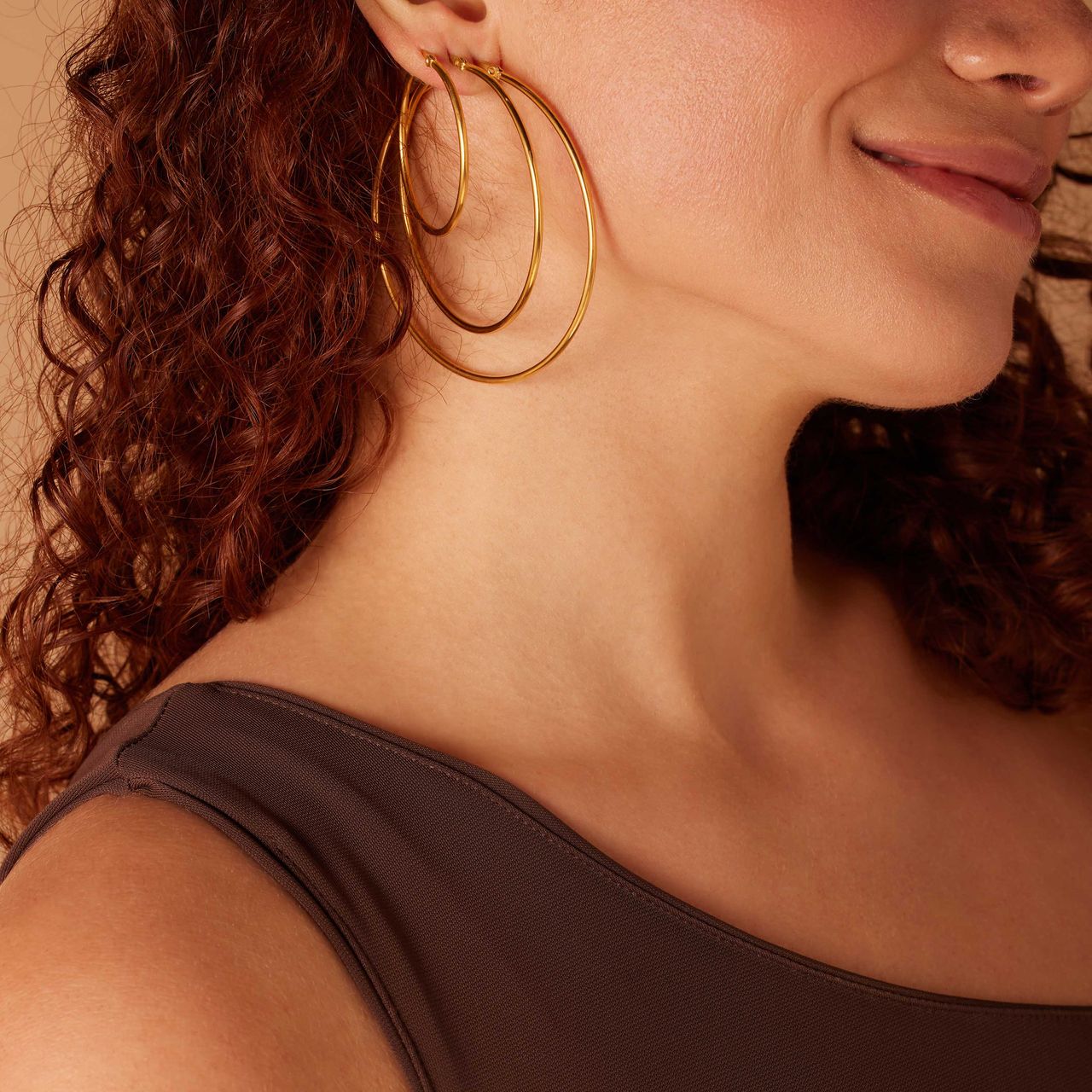 Stalen goldplated oorringen voor dames