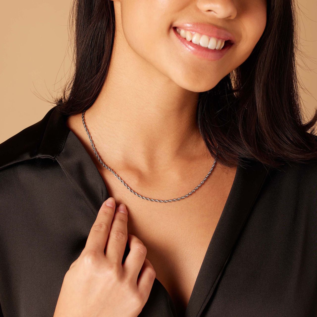 Stainless steel schakelketting 2,5mm voor dames