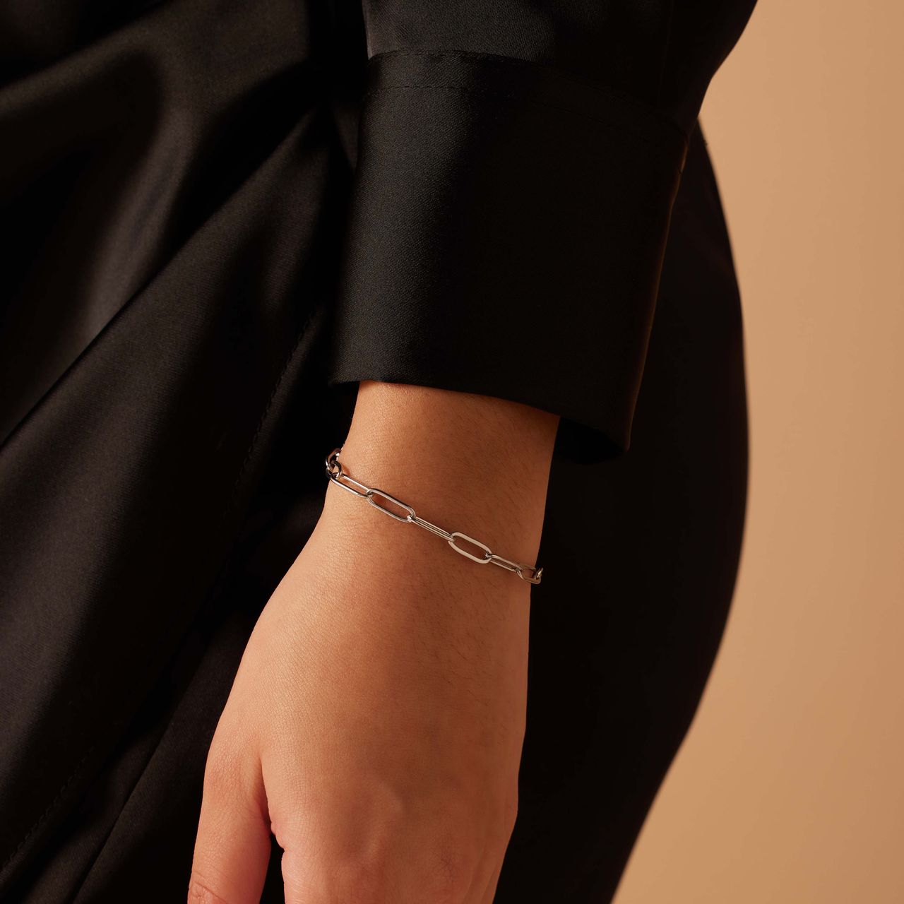 Armband mit Closed-Glied aus Edelstahl, 4 mm