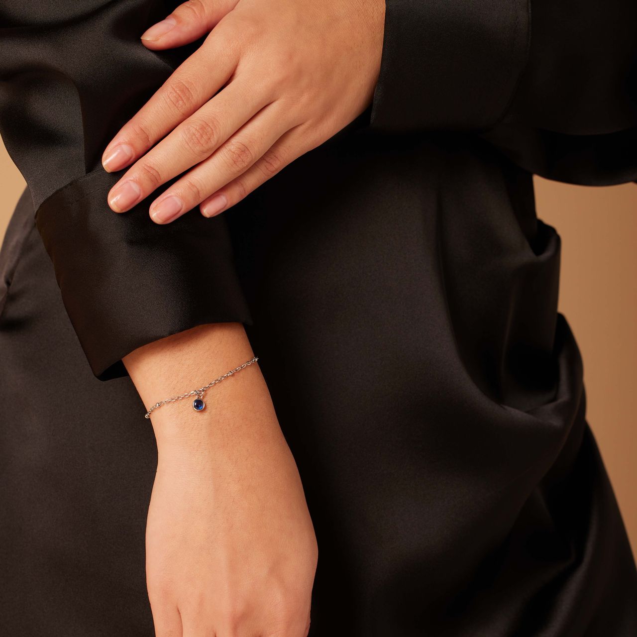 Stainless steel armband geboortesteen september