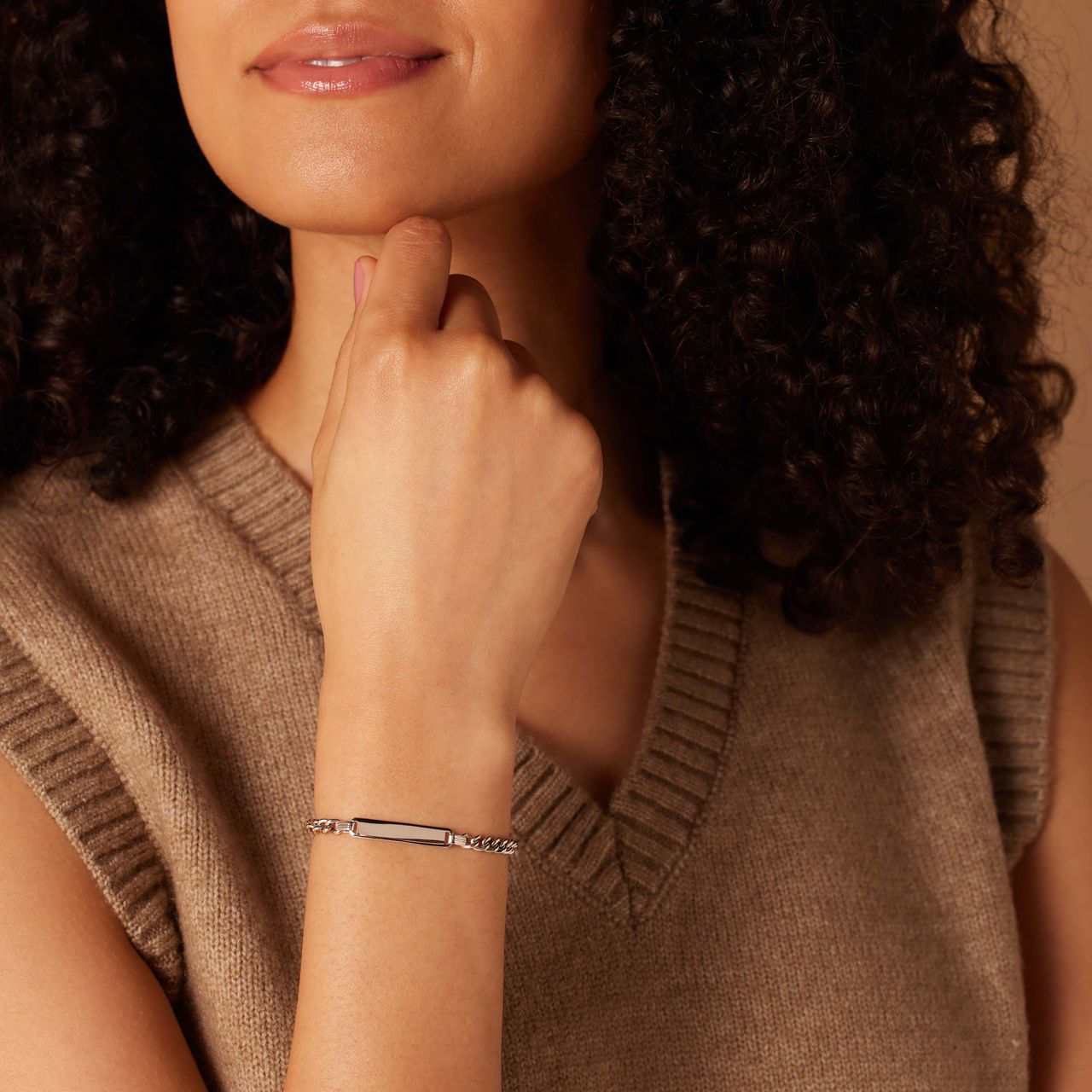 Plattenarmband aus 925er Silber