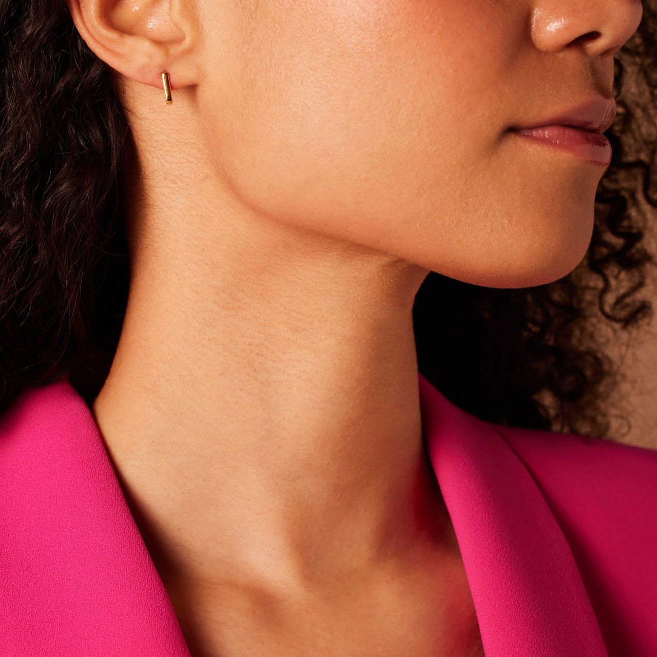 Zilveren goldplated oorknoppen voor dames