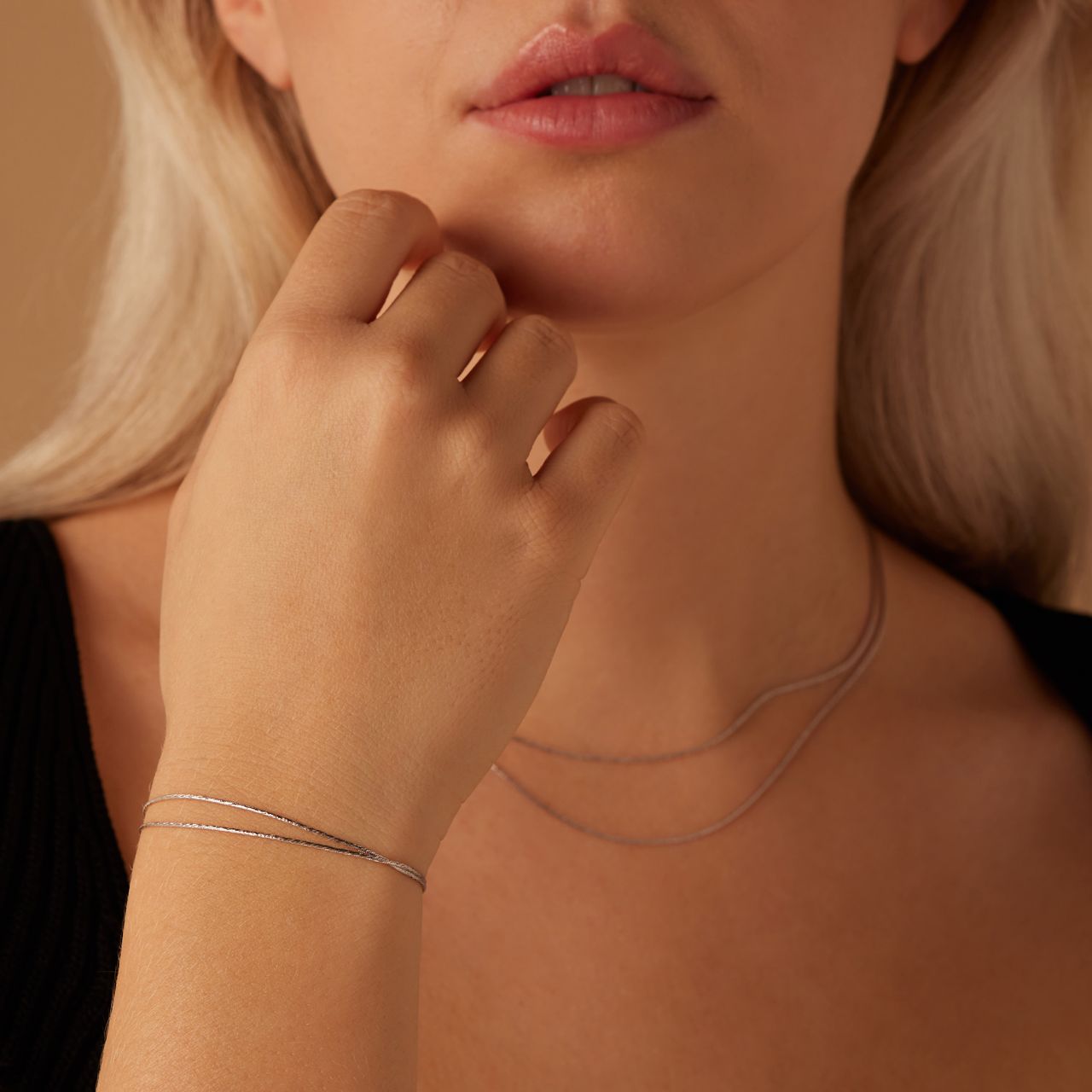Armband aus 925er Silber, doppelreihig