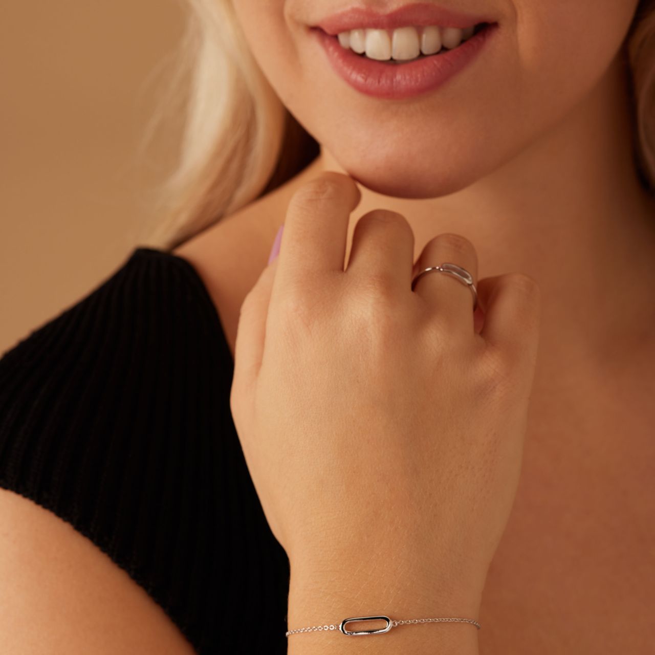 Armband, 925 Silber, Anhänger, oval