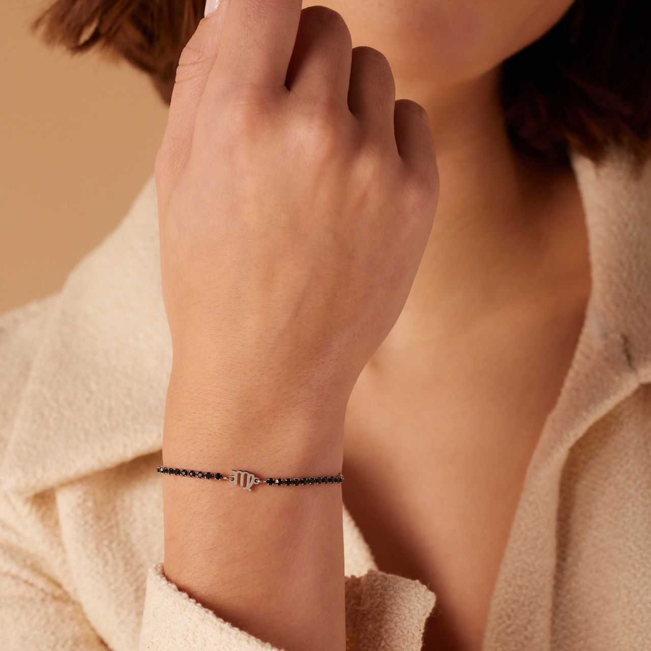 Tennisarmband aus Edelstahl, Jungfrau/Virgio