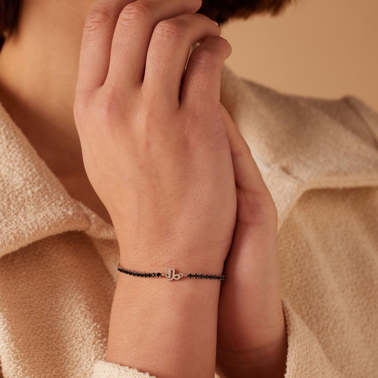 Stalen tennis armband Steenbok/Capricorn