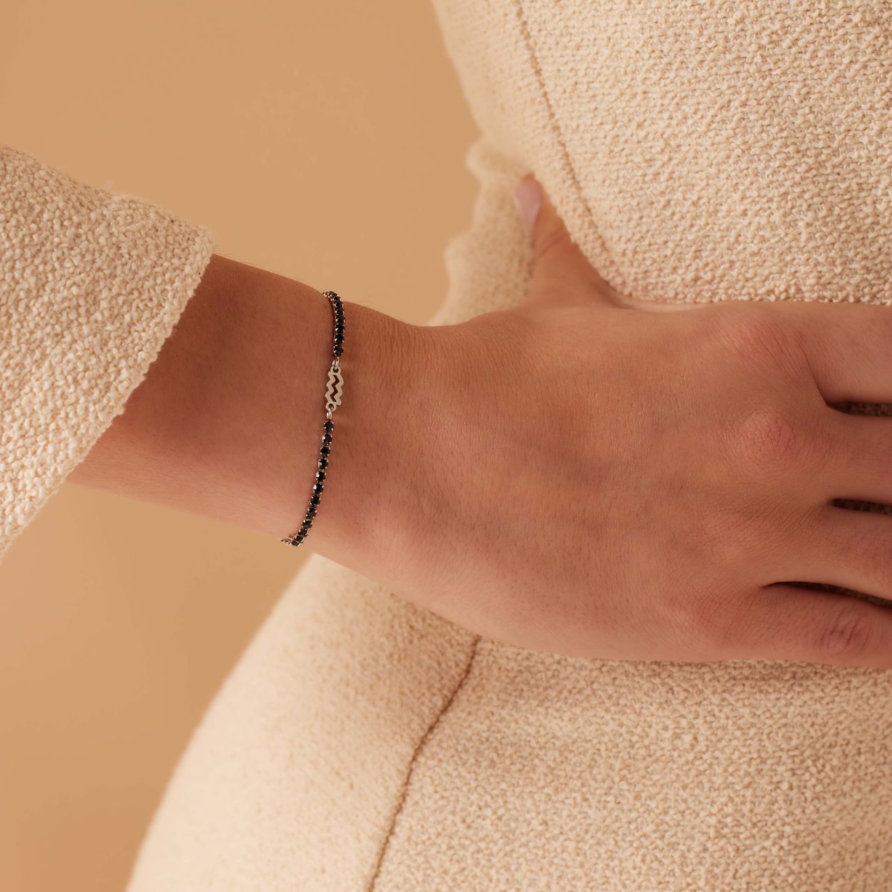 Stainless steel tennis armband Waterman/Aquarius