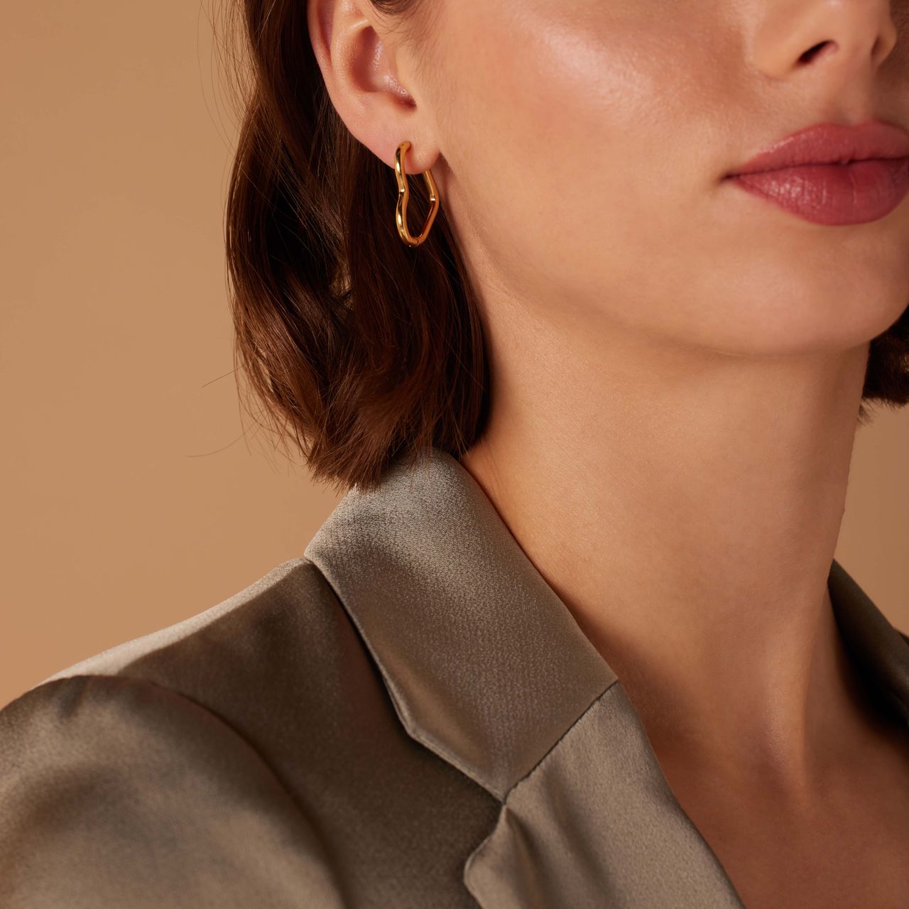 Stalen goldplated oorbellen hart in box