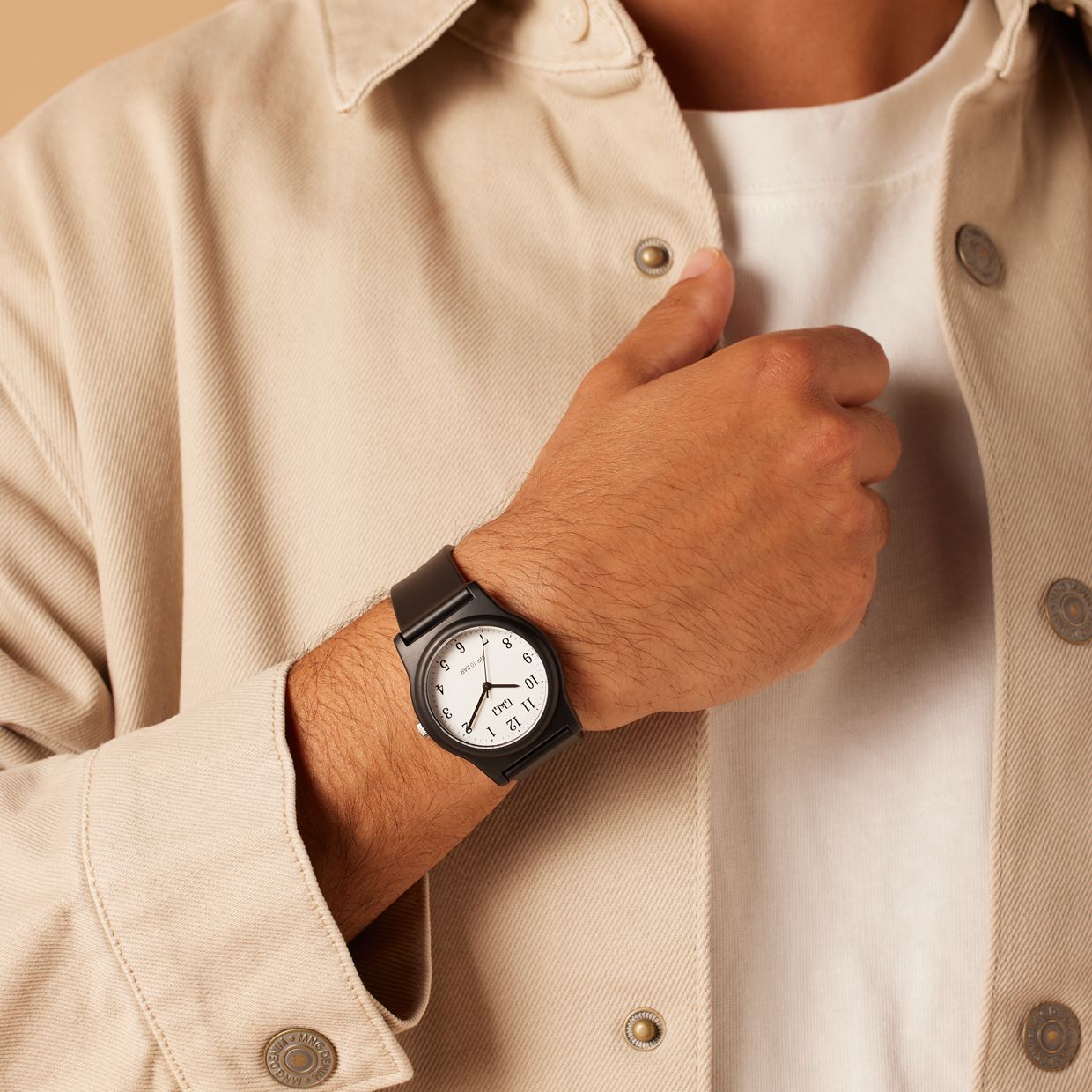 Q&Q Herrenuhr mit Gummi-Armband G22A-001VY