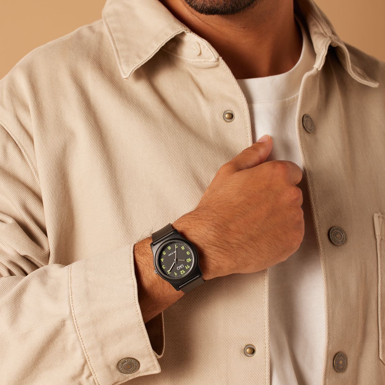 Q&Q Herrenuhr mit Gummi-Armband G22A-002VY