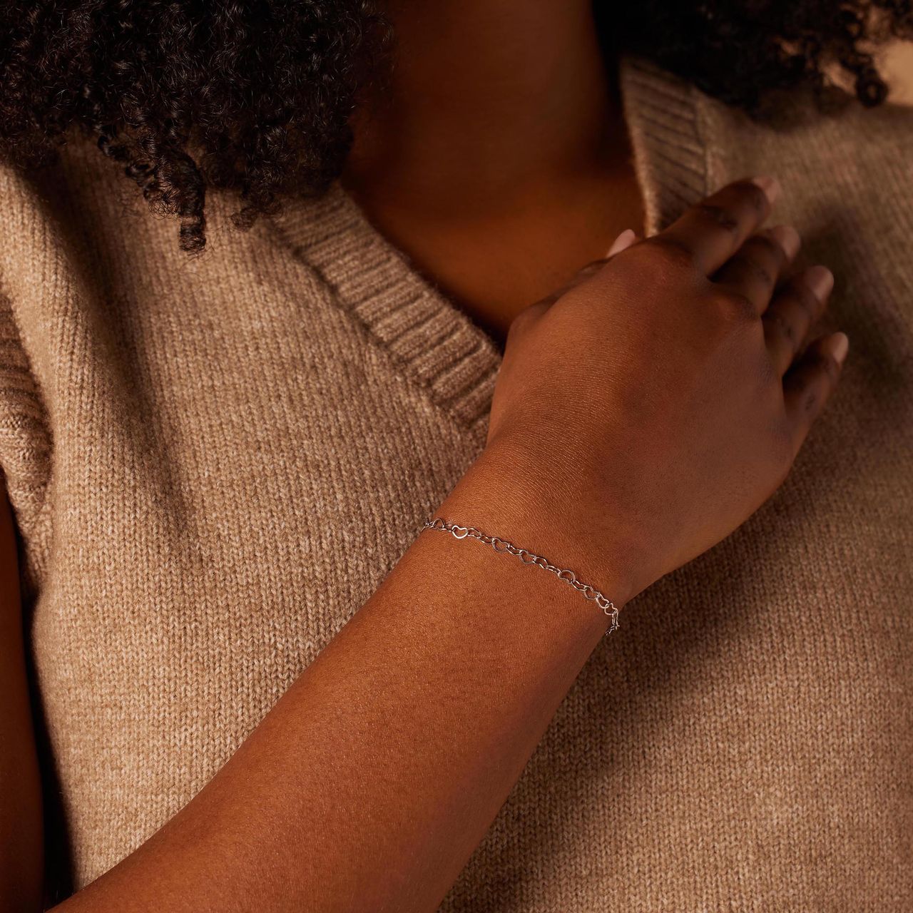 Armbänder aus Edelstahl, Mutter/Tochter, Herz