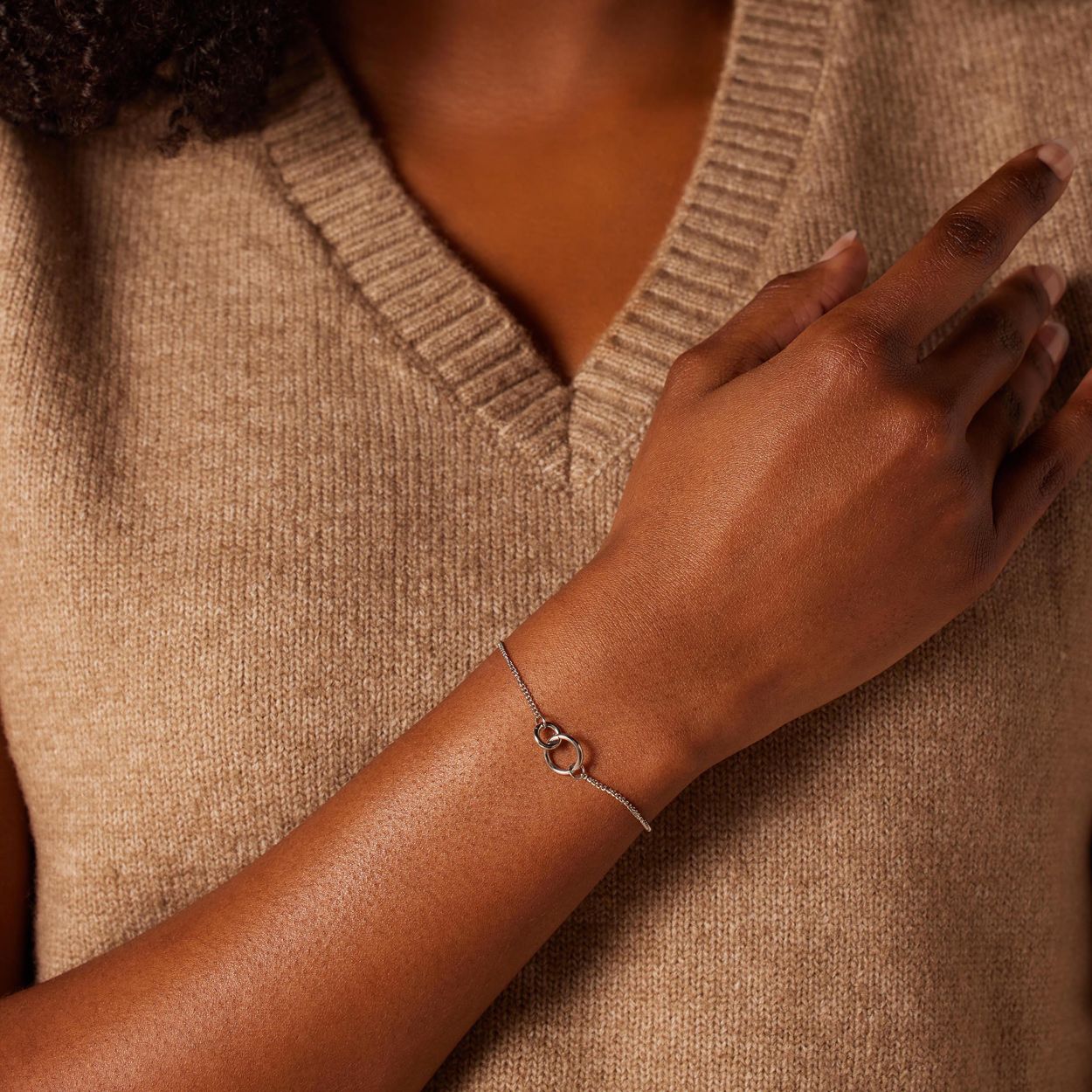Armbänder aus Edelstahl, Mutter/Tochter, 2 Kreise