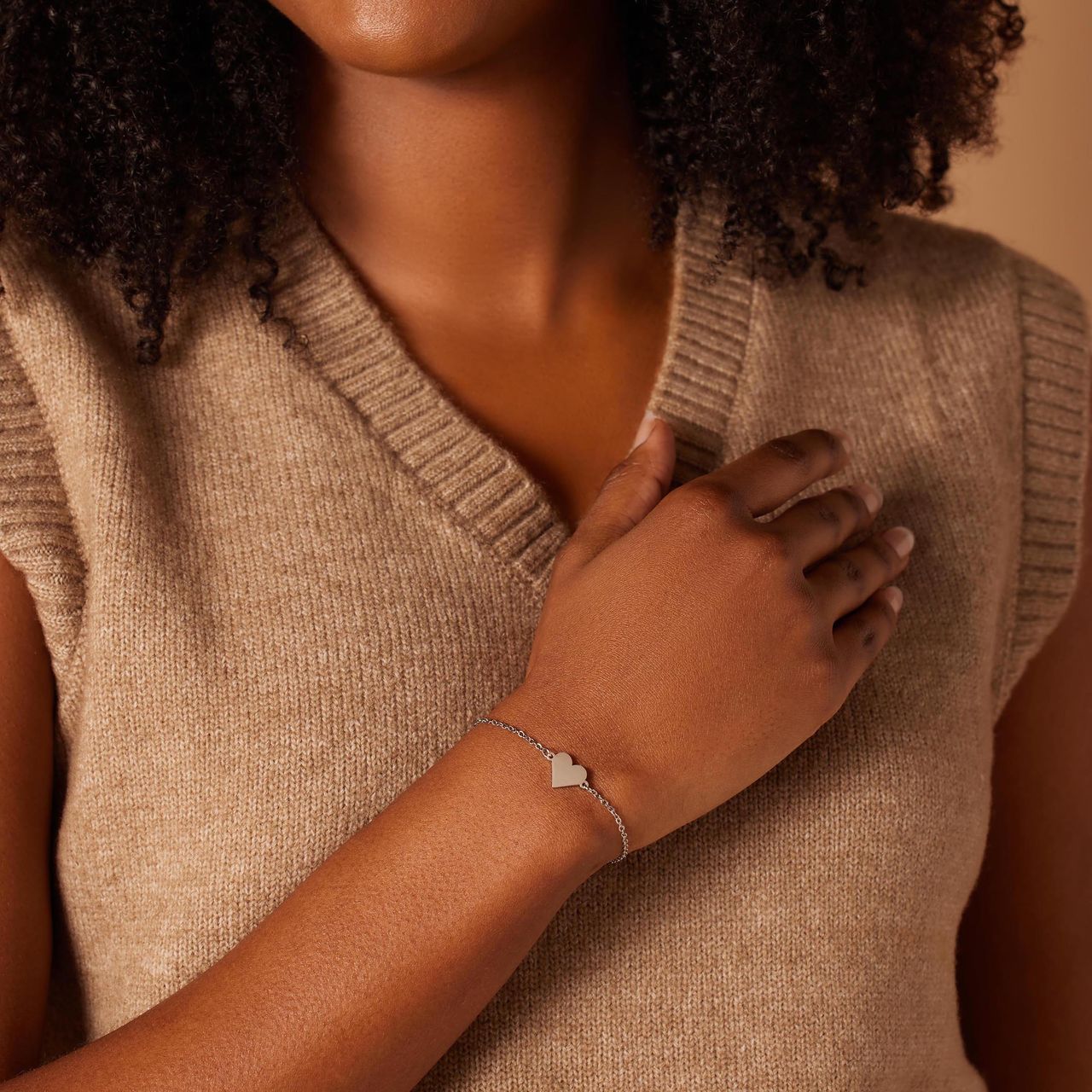 Stainless steel armbanden Moeder/Dochter hart koord zwart