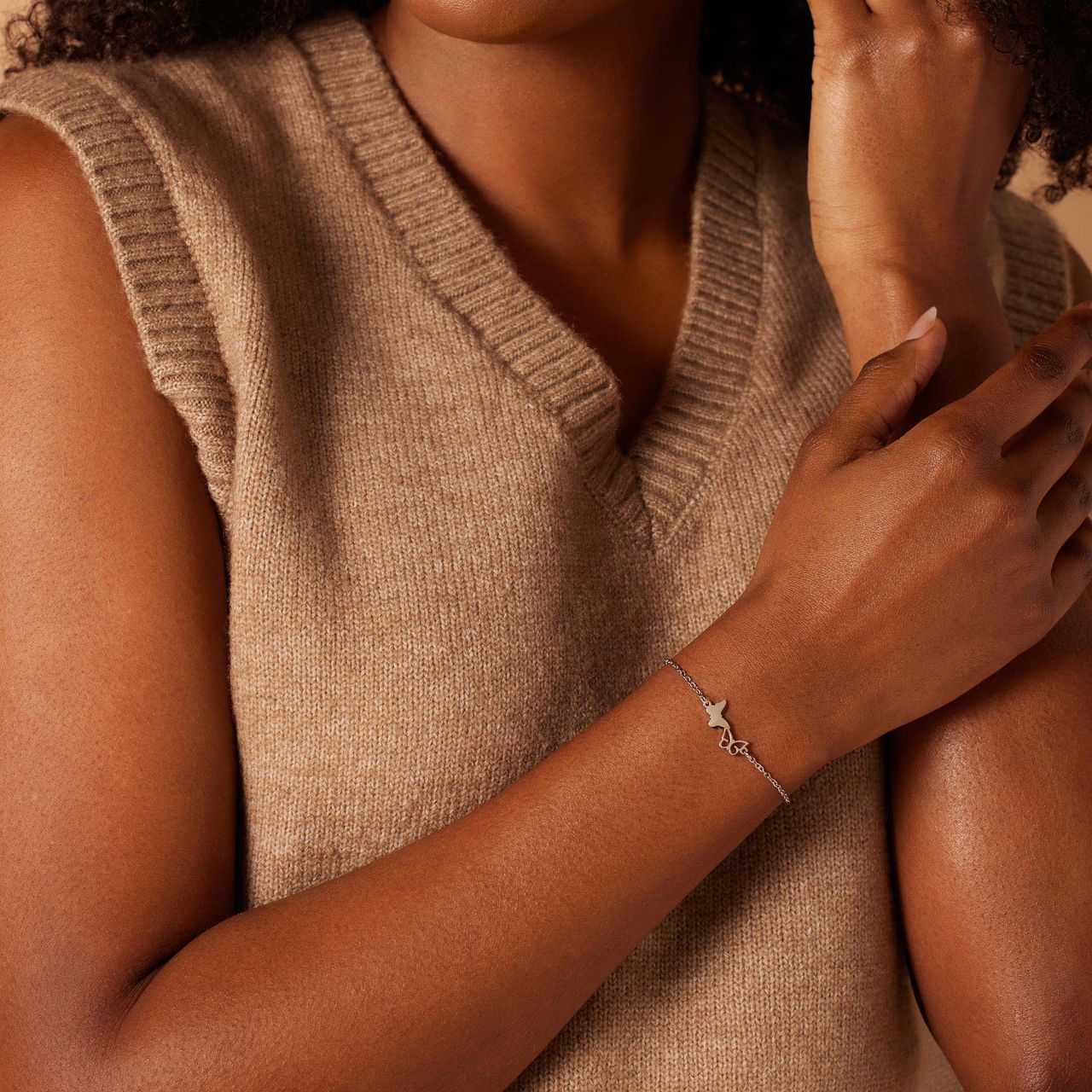 Stainless steel armbanden Moeder/Dochter vlinder