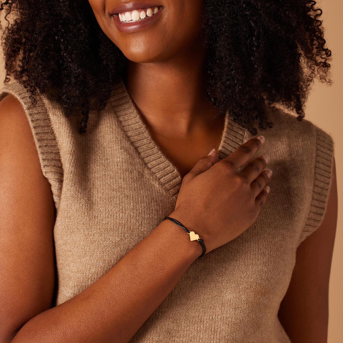 Stainless steel goldplated set koordarmbanden hart voor dames