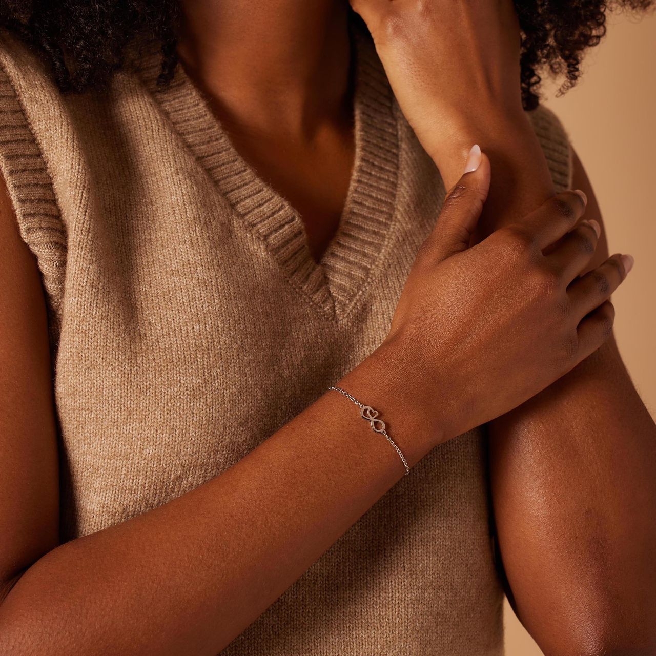 Armbänder aus Edelstahl, Mutter/Tochter, Infinity/Herz