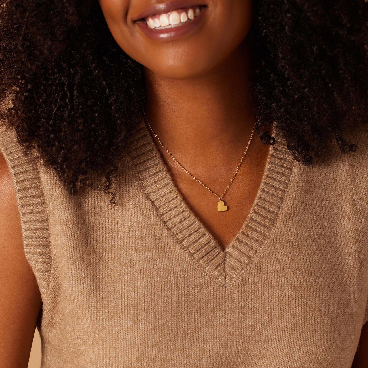 Stainless steel goldplated ketting met hanger hart voor dames