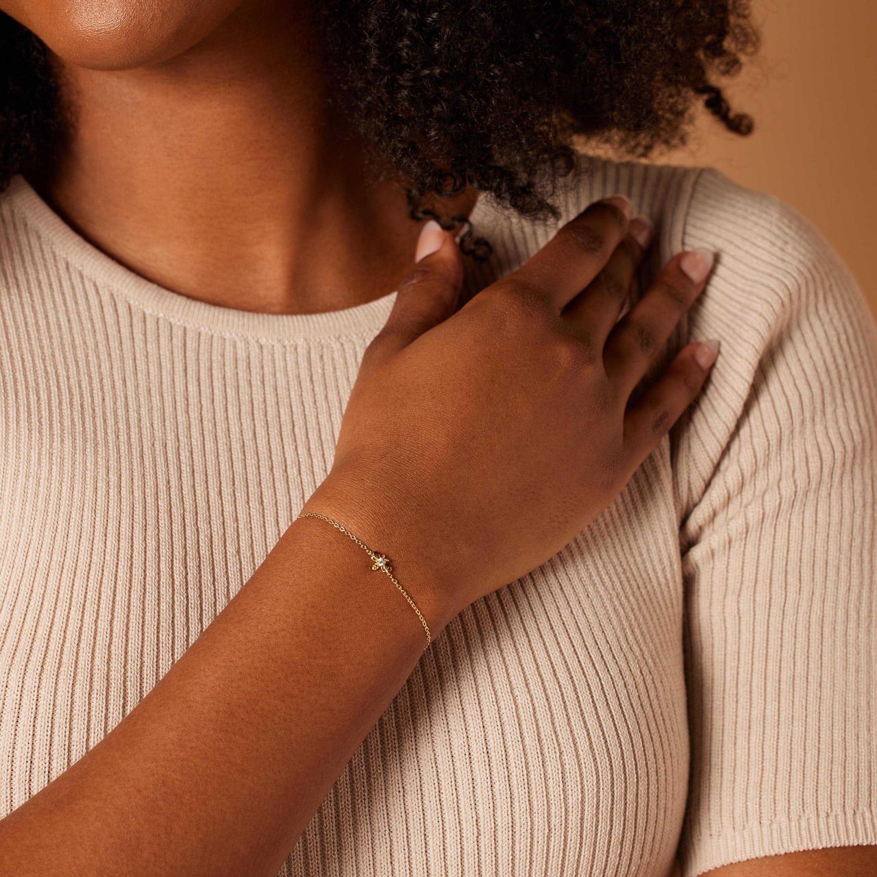 Zilveren goldplated armband voor dames