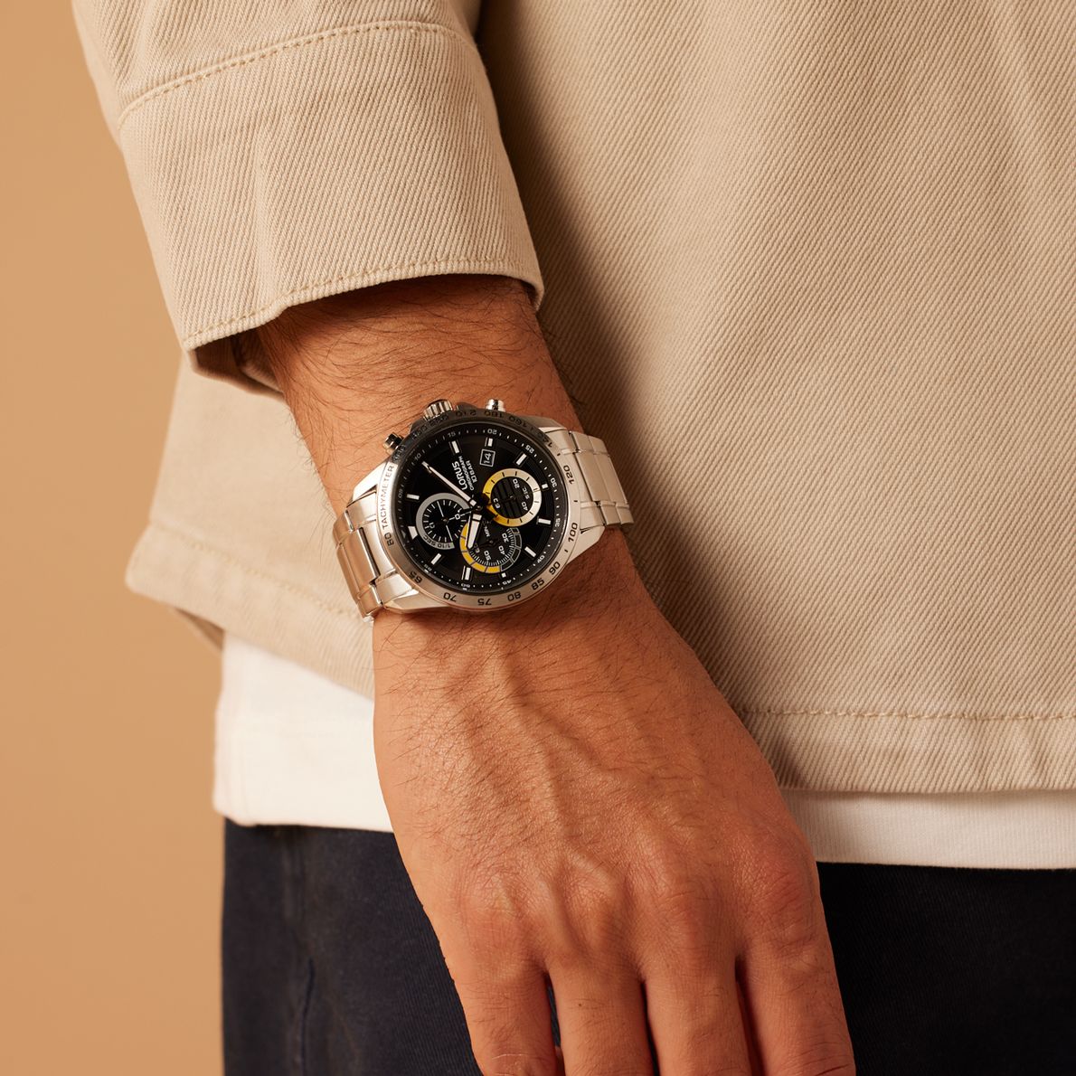 Lorus herenhorloge met stainless steel band RM351JX9