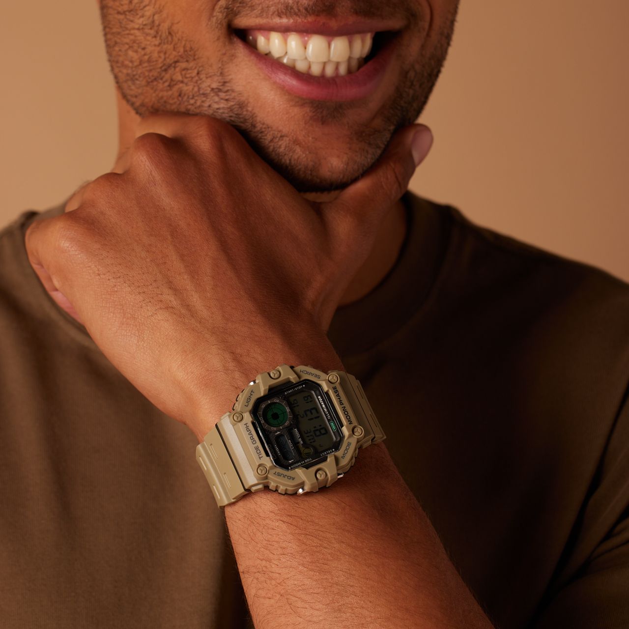 Casio digitale Armbanduhr, Beige, WS-1700H-5AVEF
