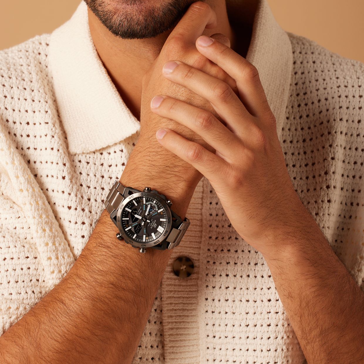 Edifice horloge stainless steel band gun ECB-2000DC-1AEF