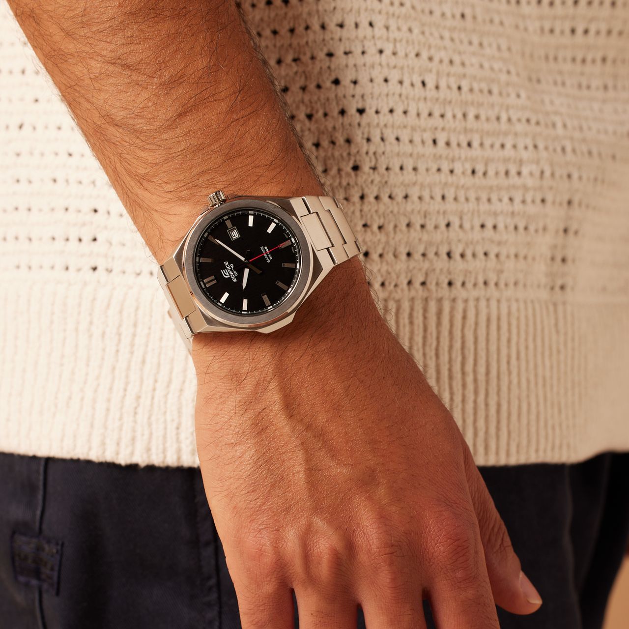 Edifice Uhr mit Armband aus Edelstahl EFB-108D-1AVUEF